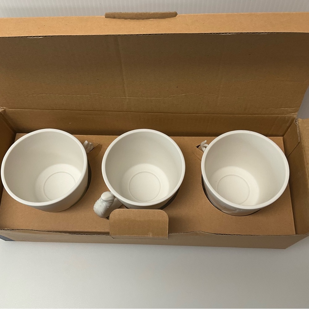 PARTYLITE Set Of 3 Woodland Animals Fox Owl Deer Tea light Cups Ivory Bisque NWT - Picture 10 of 11